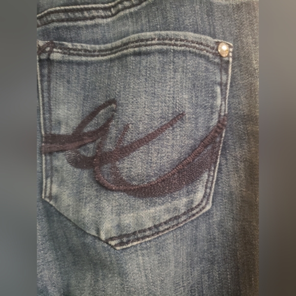 Express Jeans Stella Skinny Low Rise Stretch Embroidered Pockets Slim Size  0 R - Picture 6 of 9